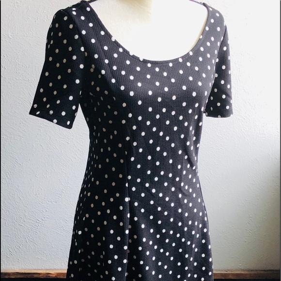 H&M Dresses & Skirts - BLACK DRESS WITH WHITE POLKA DOTS-H&M-SIZE 14-NWT